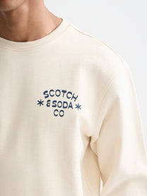 Light Gray סווטשירט לגברים Chest Logo SCOTCH & SODA