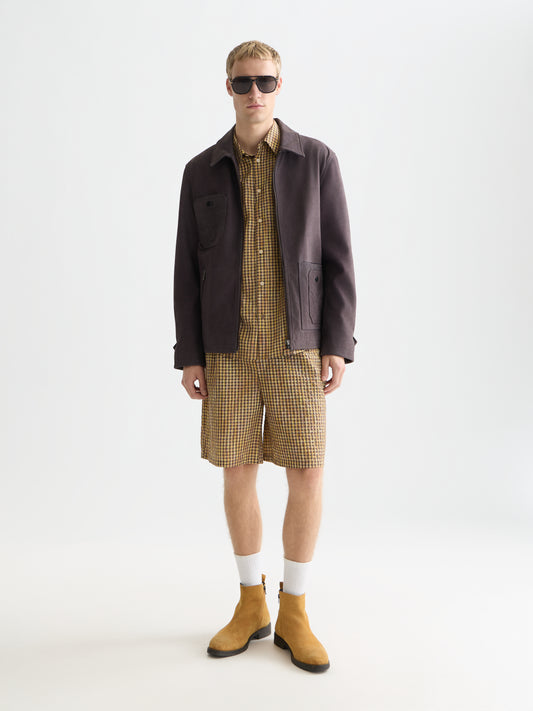 White Smoke מכנסיים קצרים לגברים Cotton Seersucker SCOTCH & SODA