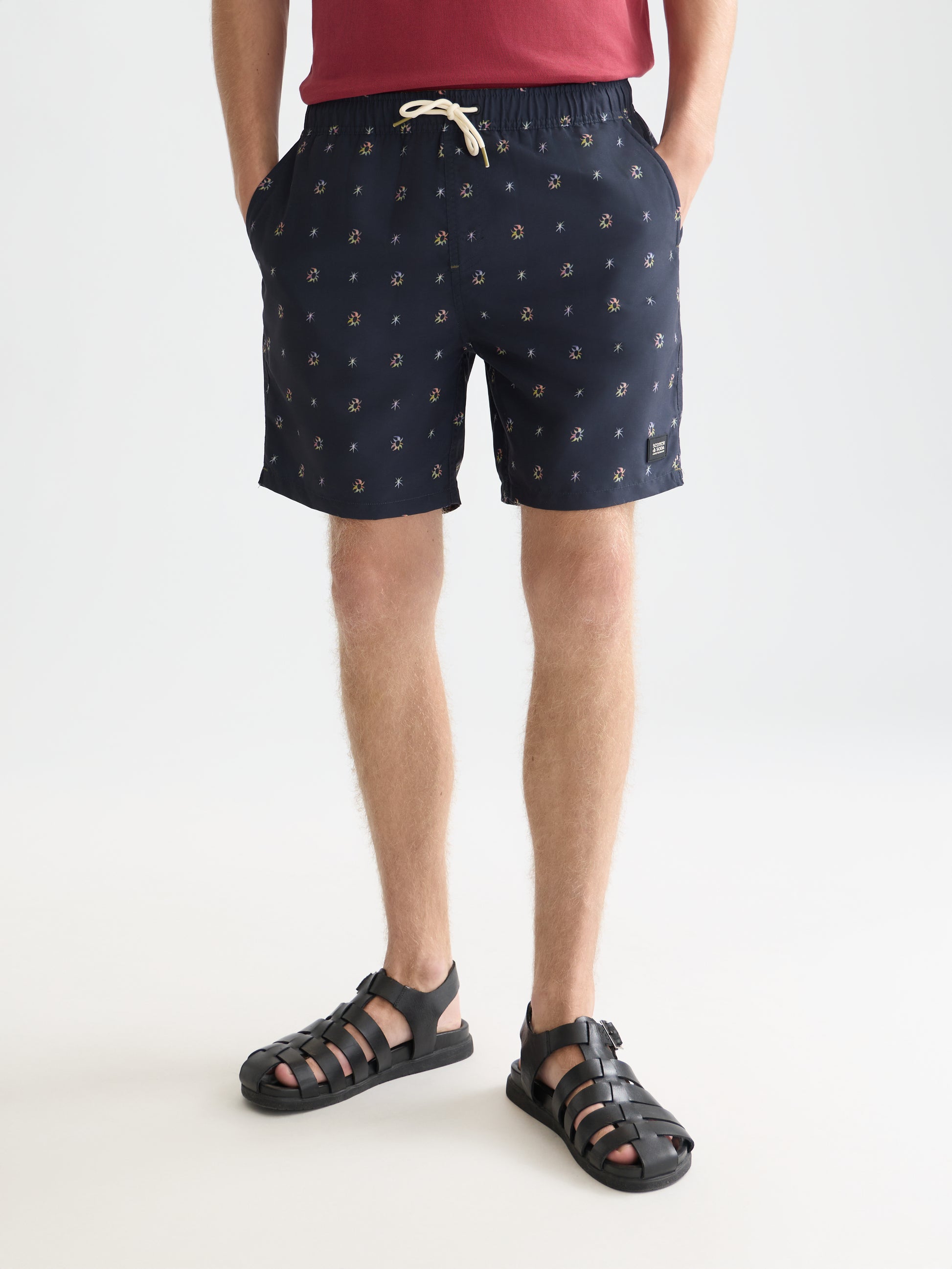 White Smoke בגד ים לגברים Mini Print SCOTCH & SODA