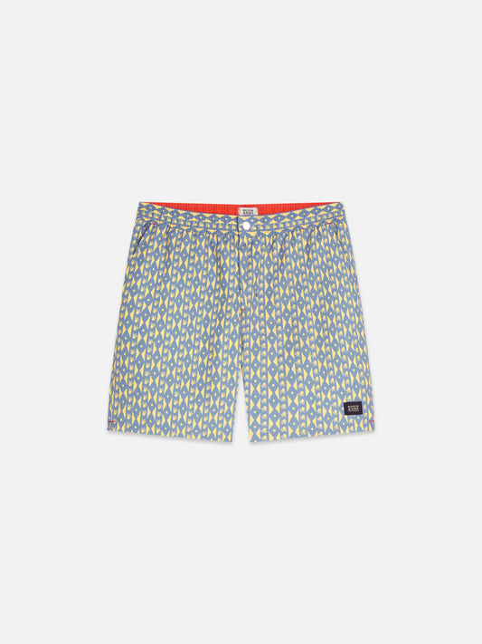 Dark Gray PRINTED MIDLENGTH SWIM SHORTS בגד ים SCOTCH & SODA