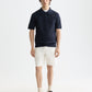 White Smoke CORE STRUCTURED KNITTED REGULAR FIT POLO חולצת פולו קצרה SCOTCH & SODA