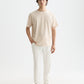 White Smoke CORE RAW-EDGED RELAXED-FIT GARMENT-DYED T-SHIRT טי שירט קצרה SCOTCH & SODA