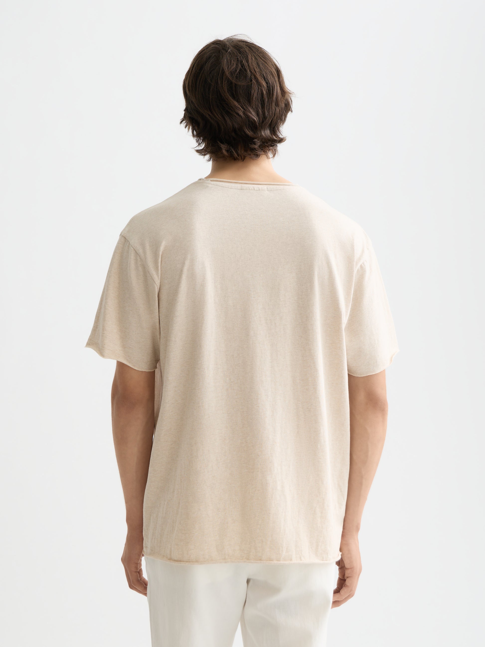 Gray CORE RAW-EDGED RELAXED-FIT GARMENT-DYED T-SHIRT טי שירט קצרה SCOTCH & SODA