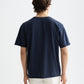Black CORE RAW-EDGED RELAXED-FIT GARMENT-DYED T-SHIRT טי שירט קצרה SCOTCH & SODA