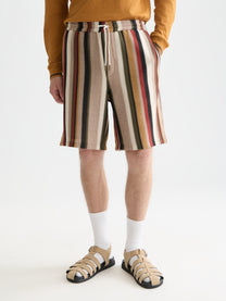 White Smoke ברמודת סריג פסים לגברים Crochet Multicolor SCOTCH & SODA