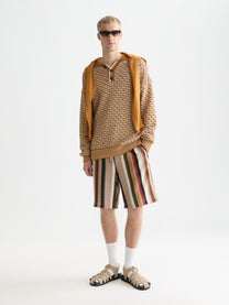White Smoke ברמודת סריג פסים לגברים Crochet Multicolor SCOTCH & SODA