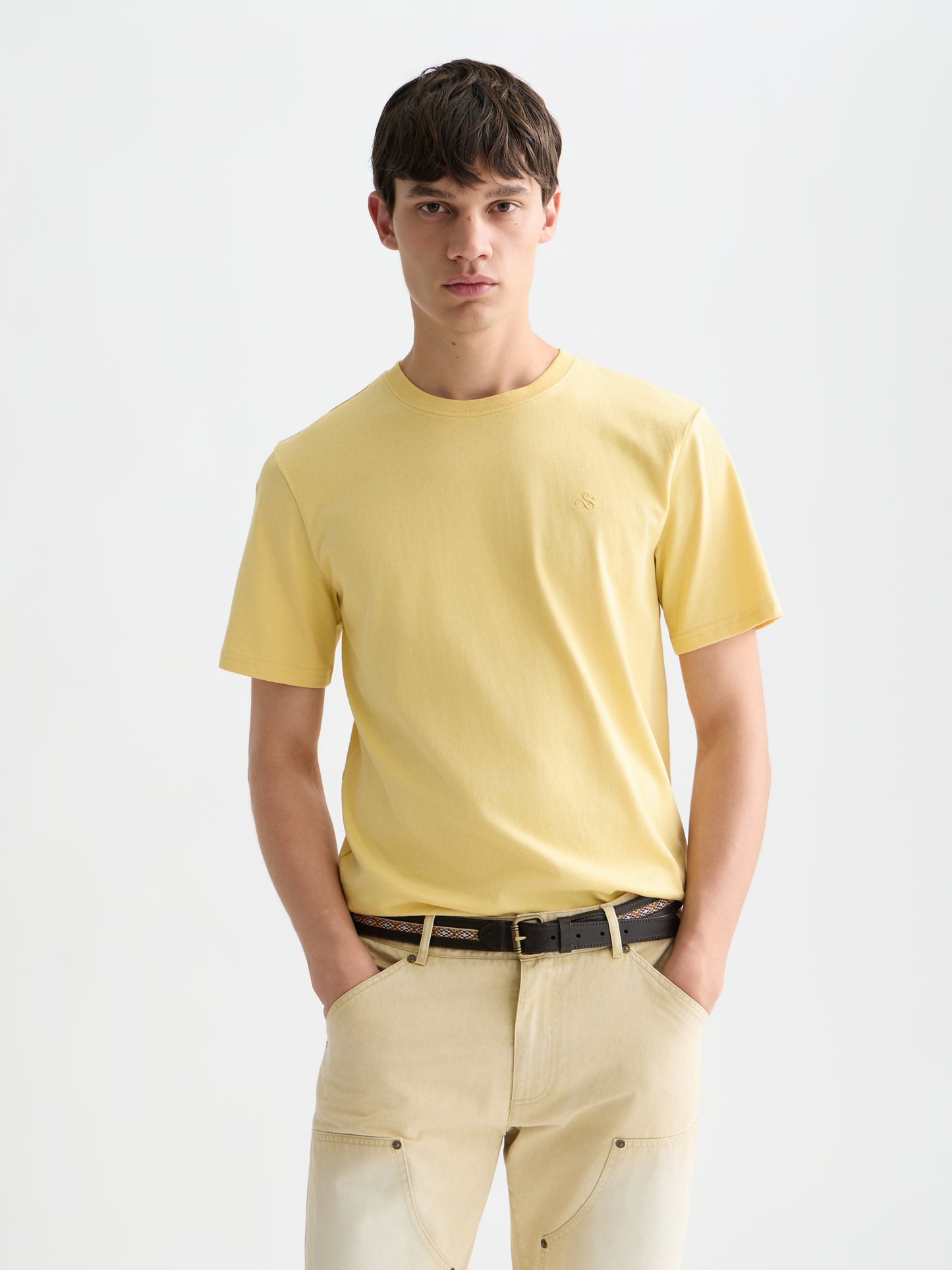 Lavender טי שירט קצרה לגברים Seasonal Core Chest Logo SCOTCH & SODA