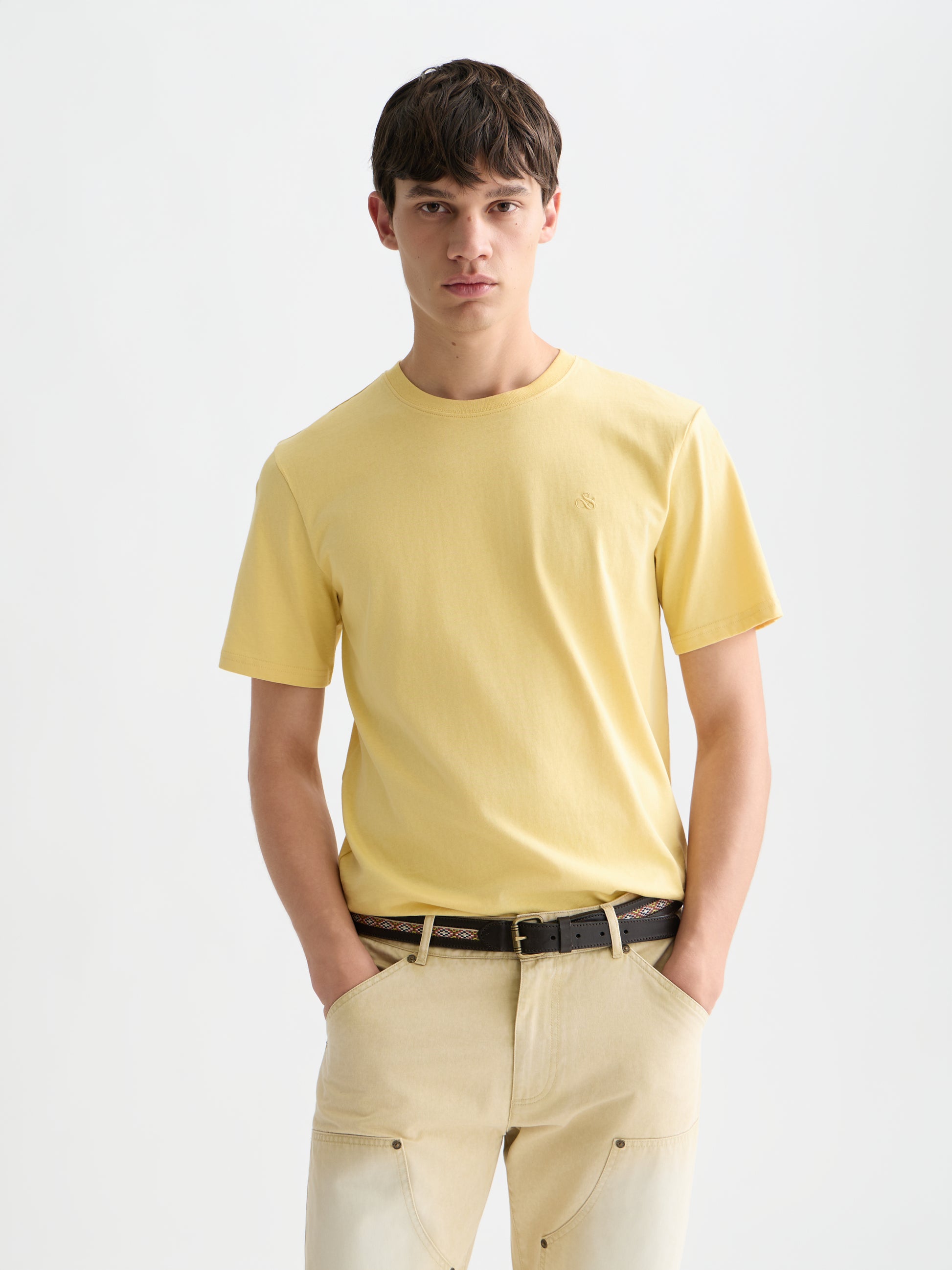 Lavender טי שירט קצרה לגברים Seasonal Core Chest Logo SCOTCH & SODA