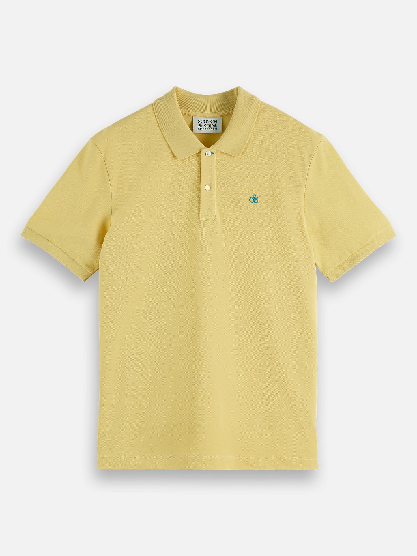 Tan חולצת פולו קצרה לגברים Seasonal Core Pique SCOTCH & SODA