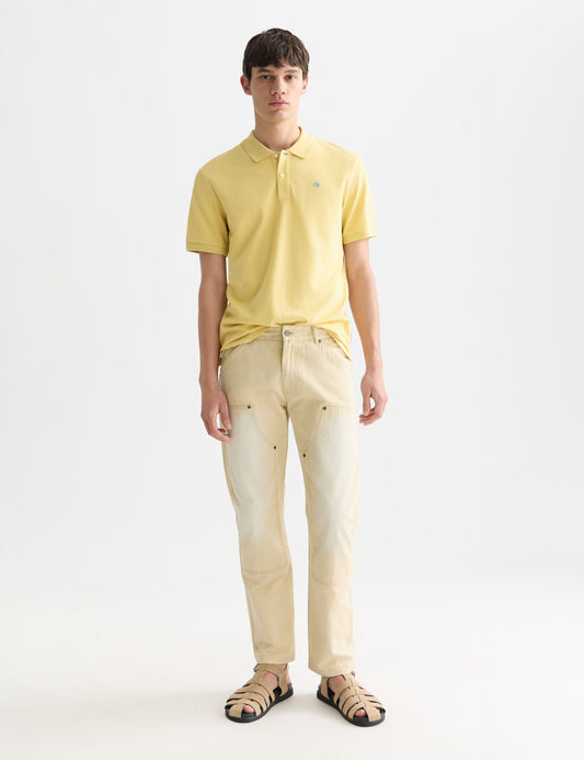 White Smoke חולצת פולו קצרה לגברים Seasonal Core Pique SCOTCH & SODA