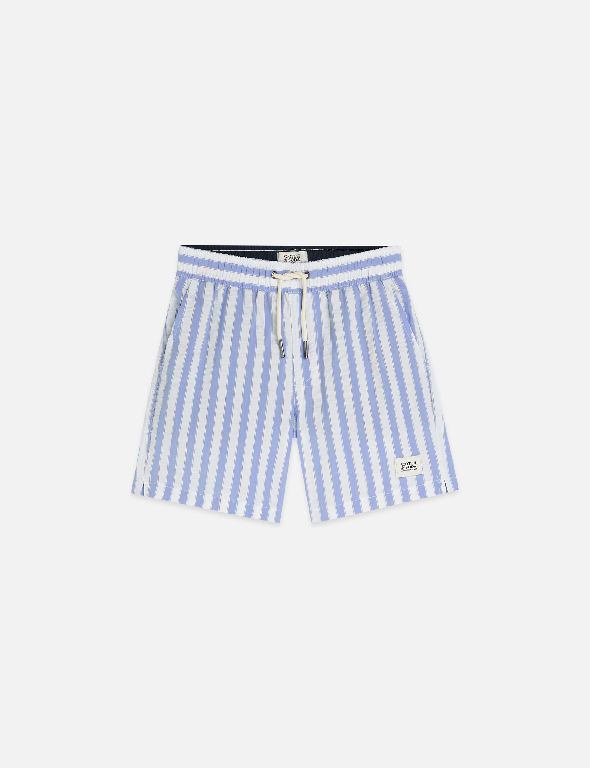 Light Gray מכנסי בגד ים מודפסים  לילדים Printed Midlength Swim Shorts SCOTCH & SODA