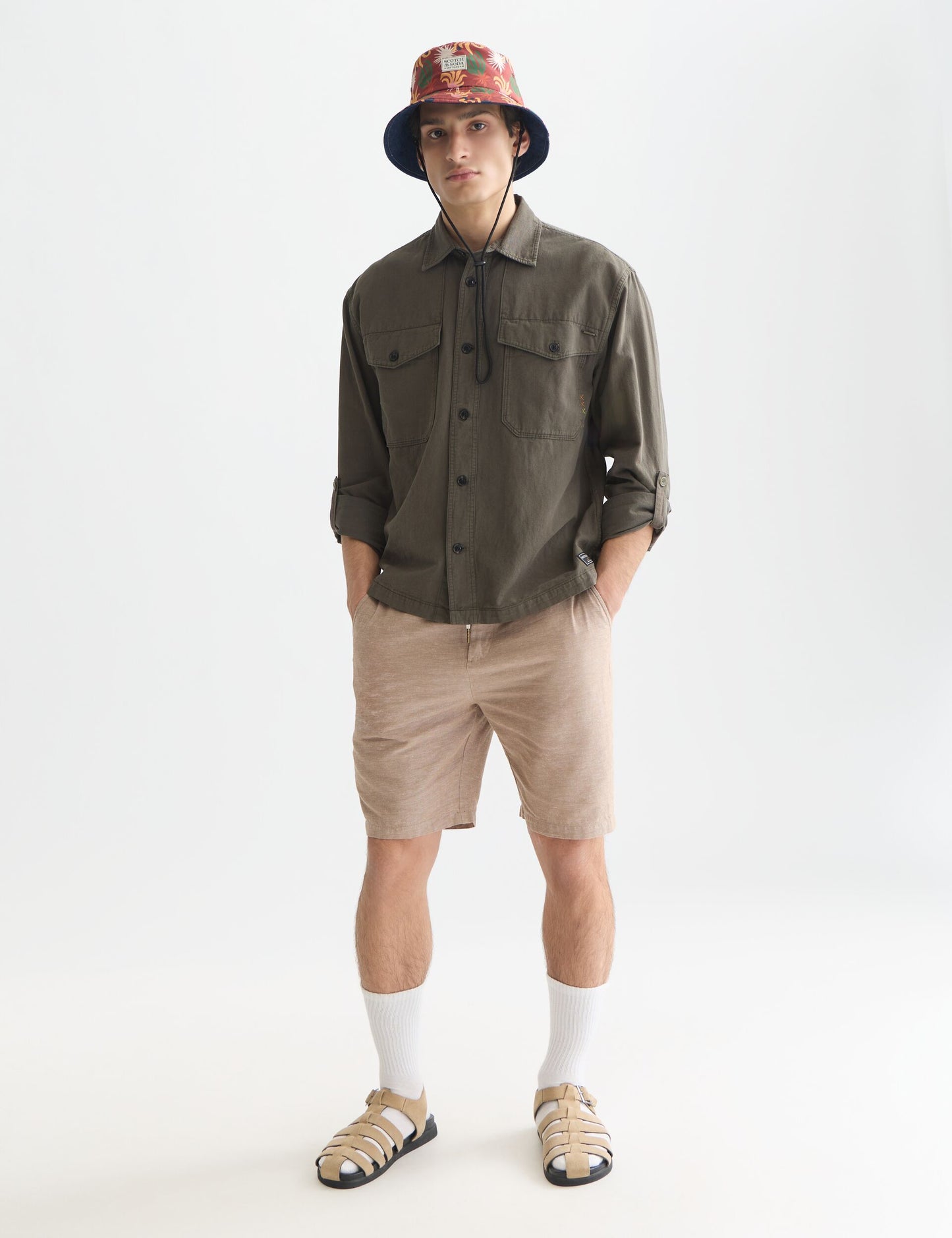 White Smoke מכנסיים קצרים לגברים Seasonal Core Fave SCOTCH & SODA