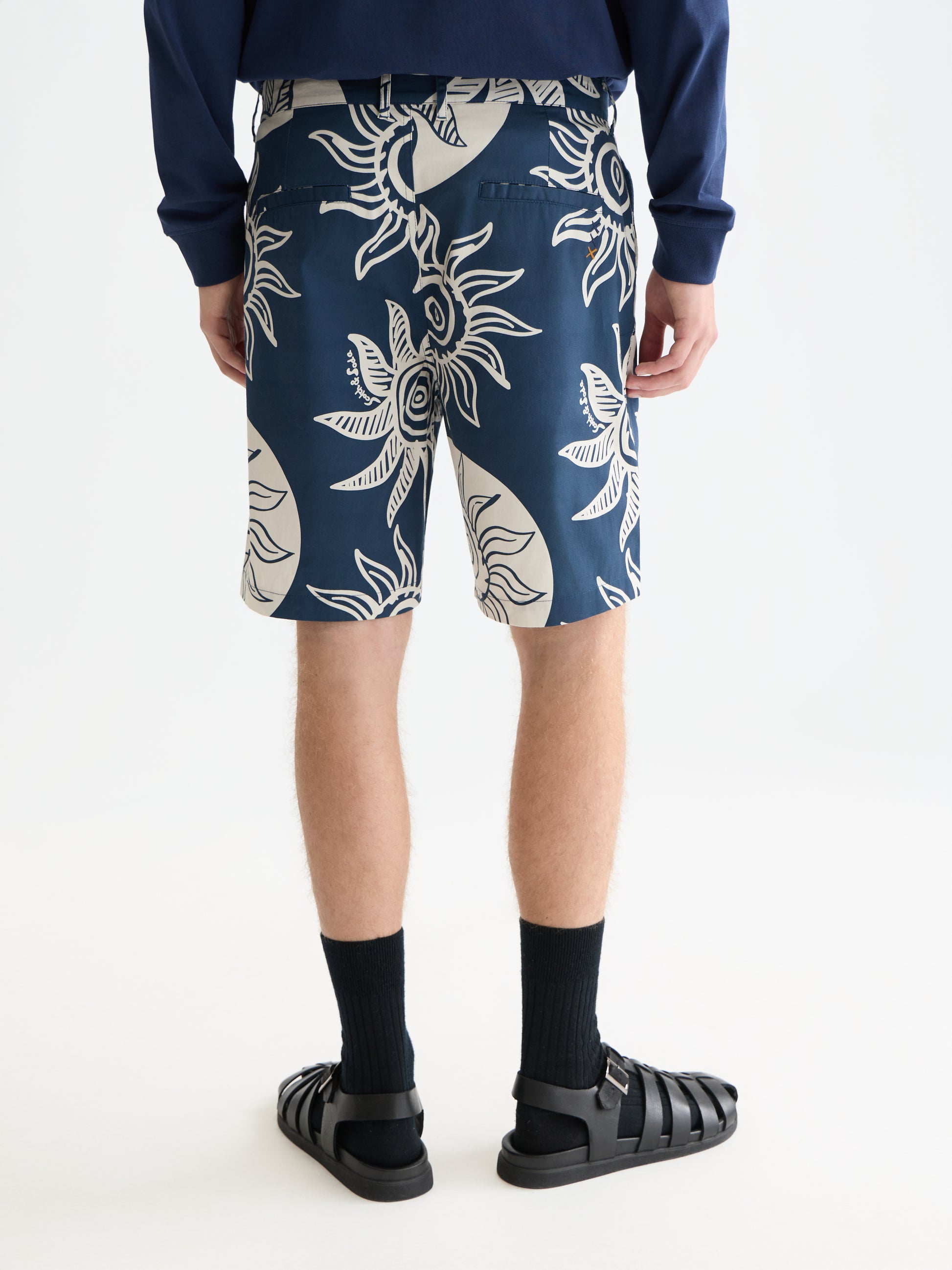 White Smoke מכנסיים קצרים לגברים Stuart Printed Stretch SCOTCH & SODA