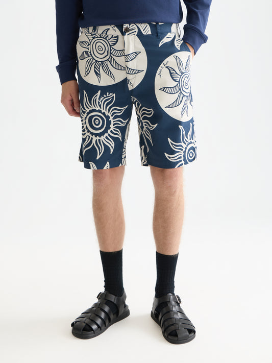 White Smoke STUART PRINTED STRETCH COTTON CHINO SHORTS מכנסיים קצרים SCOTCH & SODA