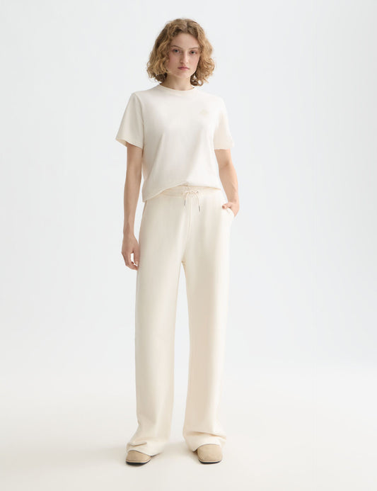 Antique White טי שירט קצרה לנשים Core Chest Artwork SCOTCH & SODA