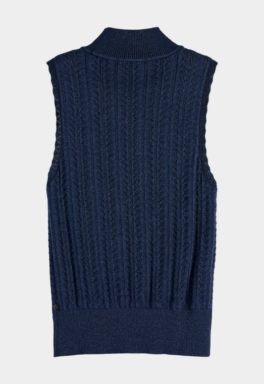 Dark Slate Gray גופית סריג לנשים  Pointelle SCOTCH & SODA