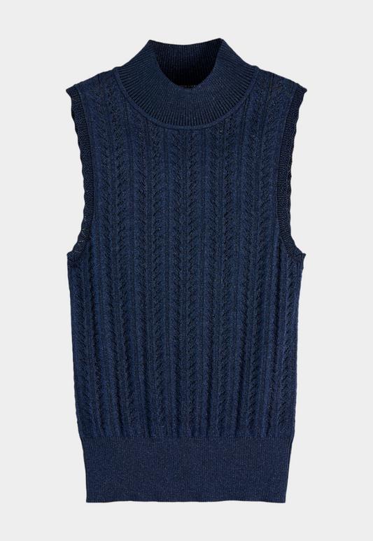 Dark Slate Gray גופית סריג לנשים  Pointelle SCOTCH & SODA