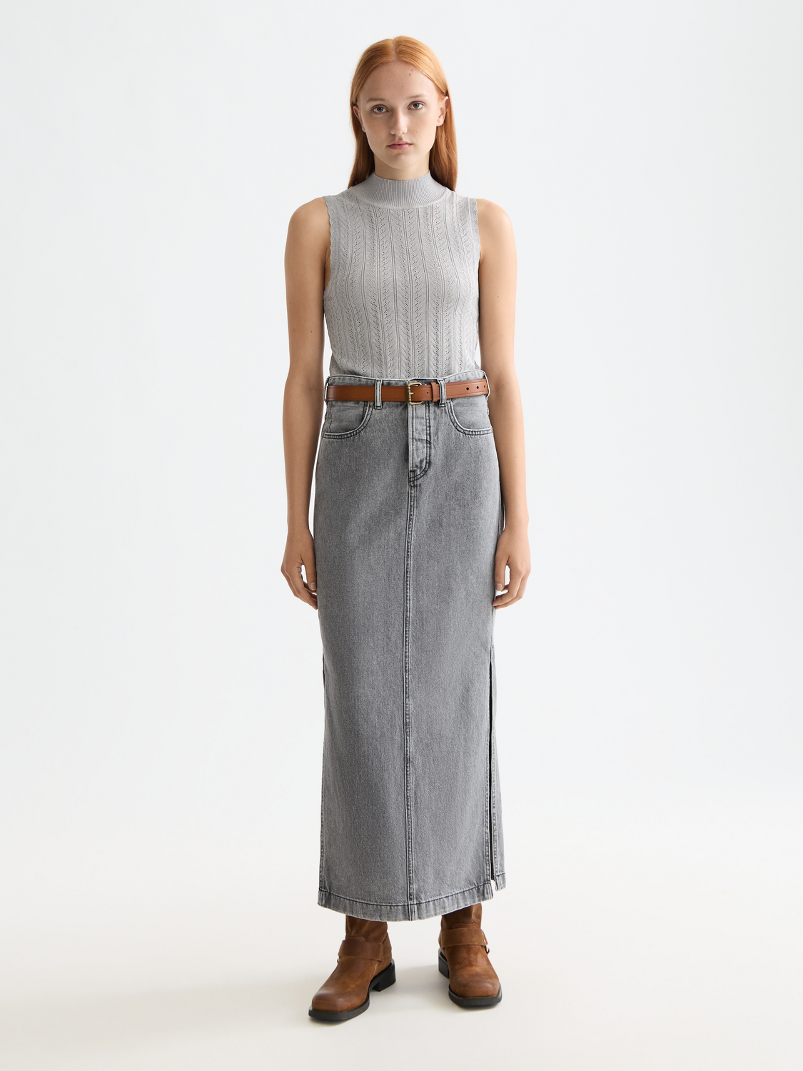 White Smoke גופית סריג לנשים  Pointelle SCOTCH & SODA