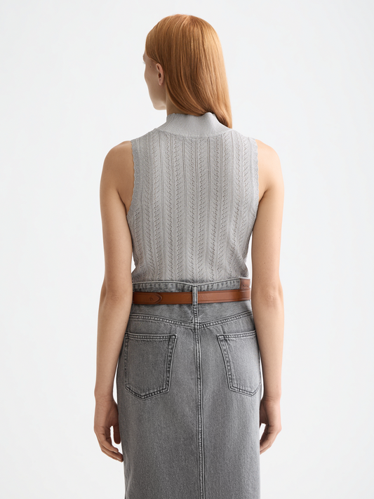 White Smoke גופית סריג לנשים  Pointelle SCOTCH & SODA