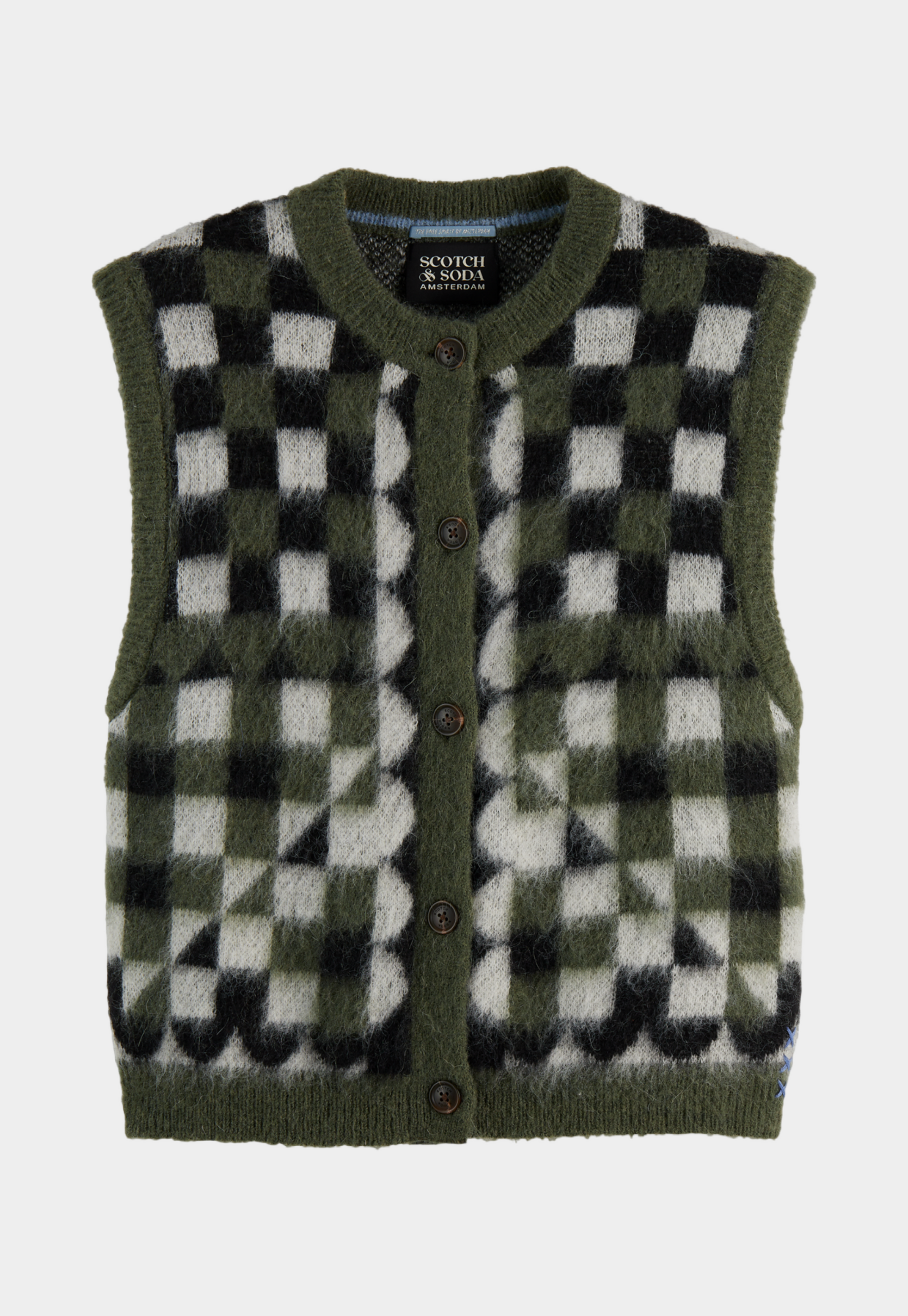 Light Gray ווסט סריג לנשים Fuzzy SCOTCH & SODA