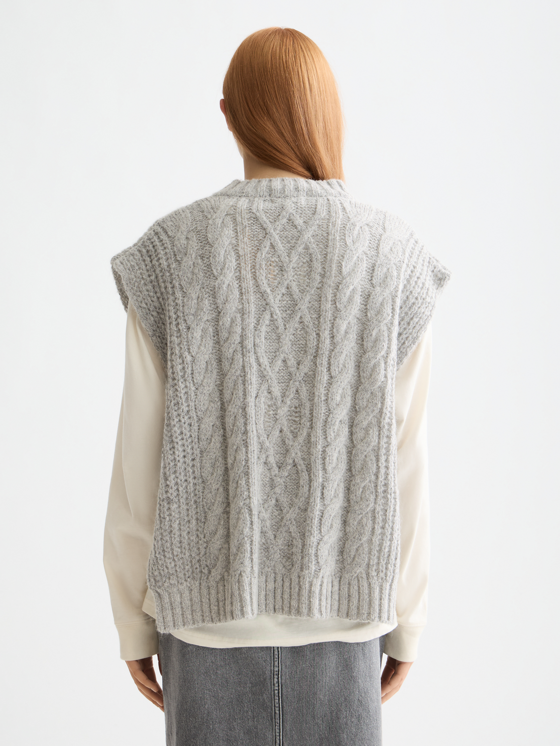 Lavender ווסט סריג לנשים Cable SCOTCH & SODA