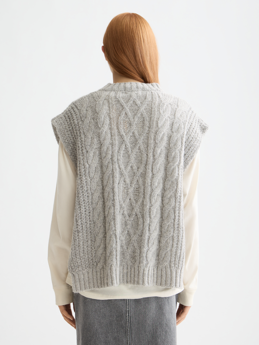 Lavender ווסט סריג לנשים Cable SCOTCH & SODA