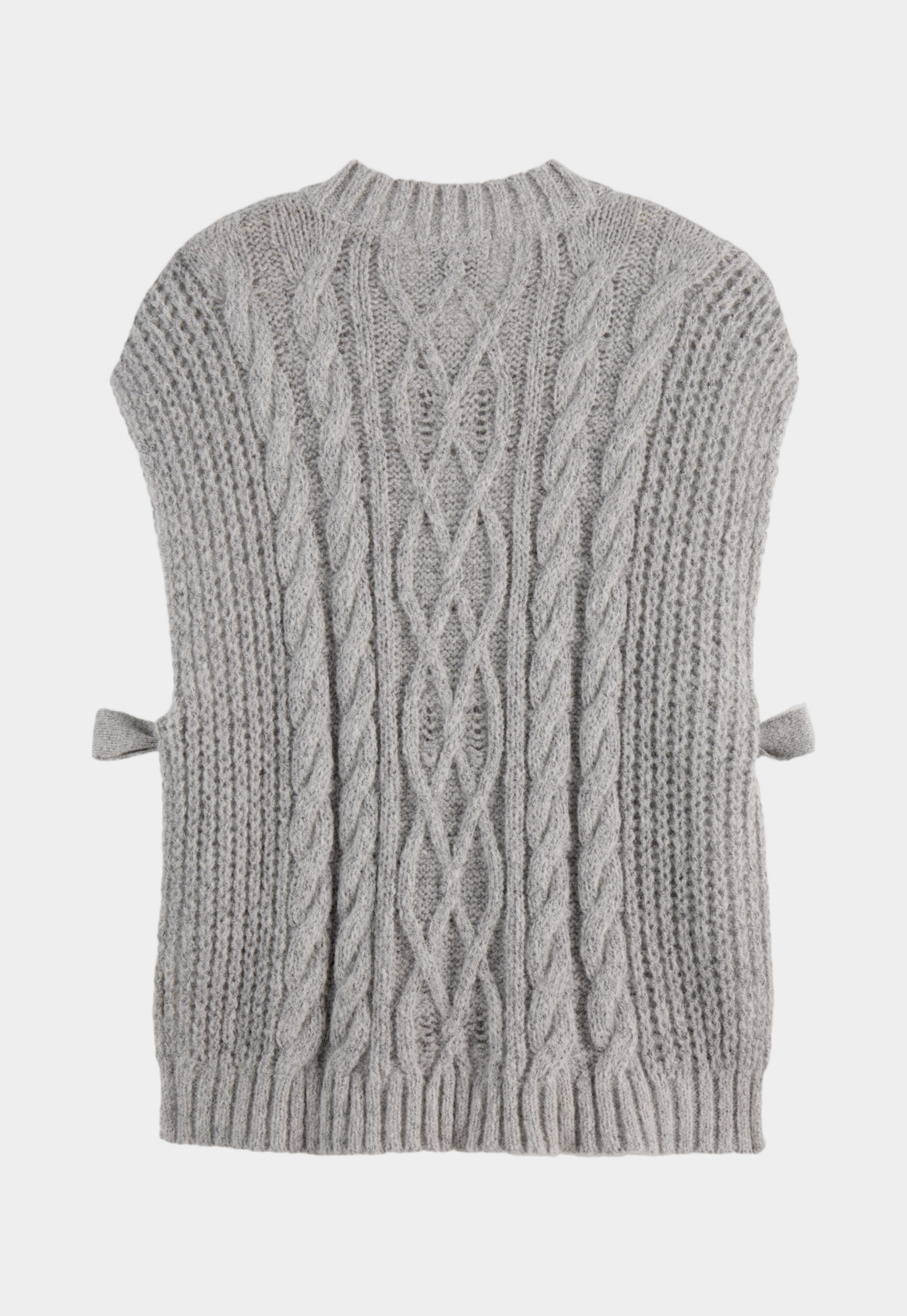 Light Gray ווסט סריג לנשים Cable SCOTCH & SODA