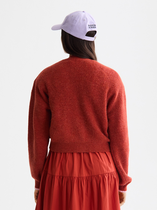 Brown קרדיגן לנשים Fuzzy SCOTCH & SODA