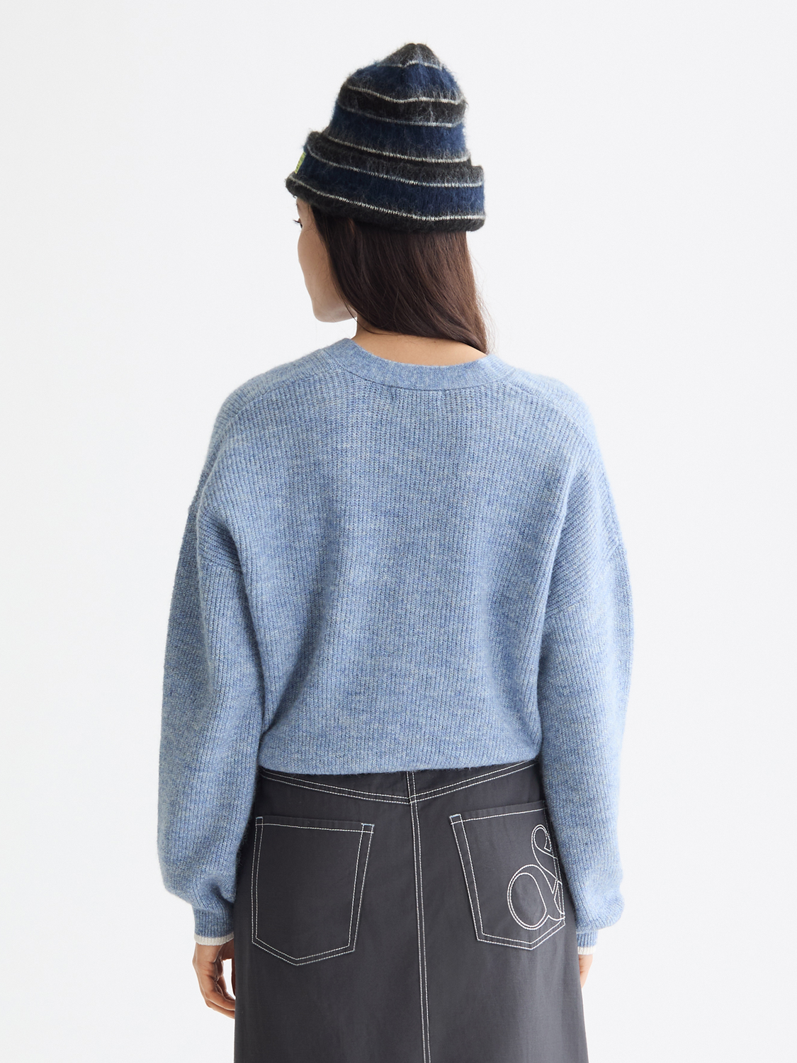 Dark Slate Gray קרדיגן לנשים Fuzzy SCOTCH & SODA