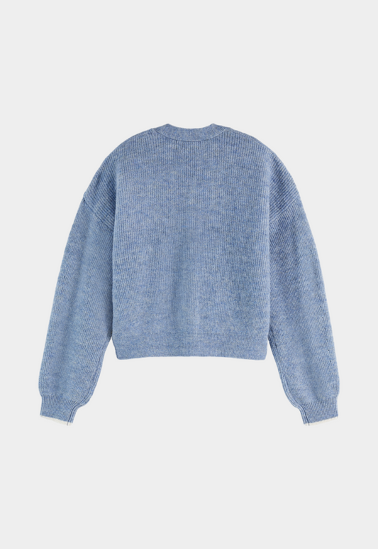 Light Slate Gray קרדיגן לנשים Fuzzy SCOTCH & SODA