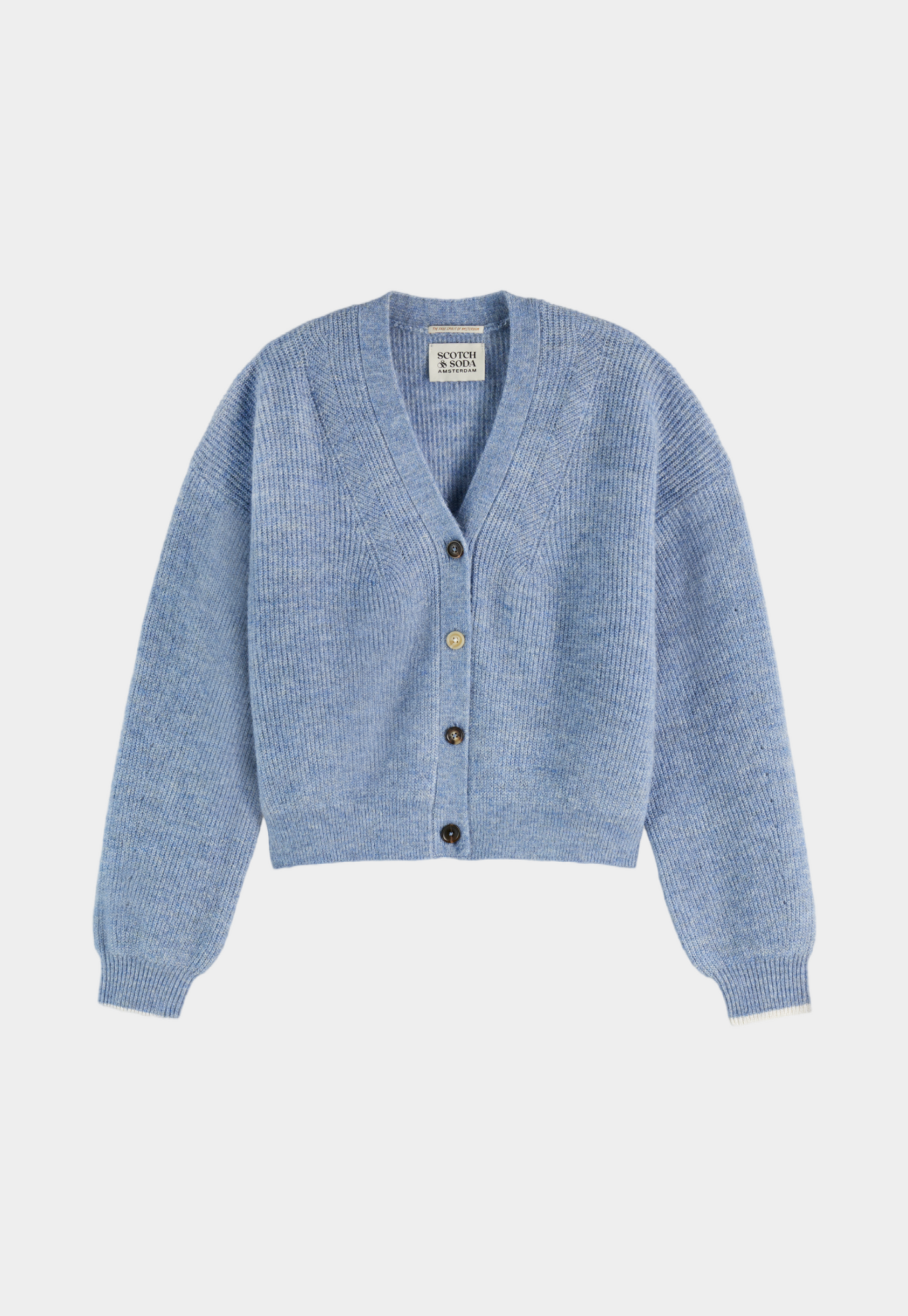 Light Gray קרדיגן לנשים Fuzzy SCOTCH & SODA