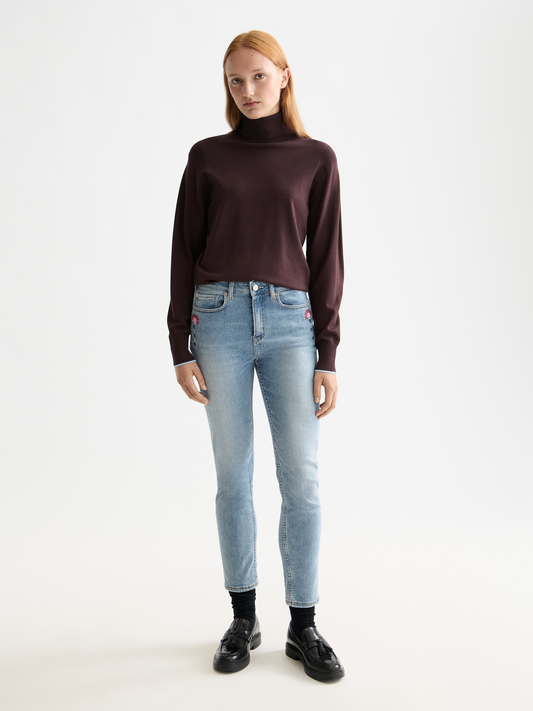 White Smoke סוודר עם צווארון לנשים SCOTCH & SODA