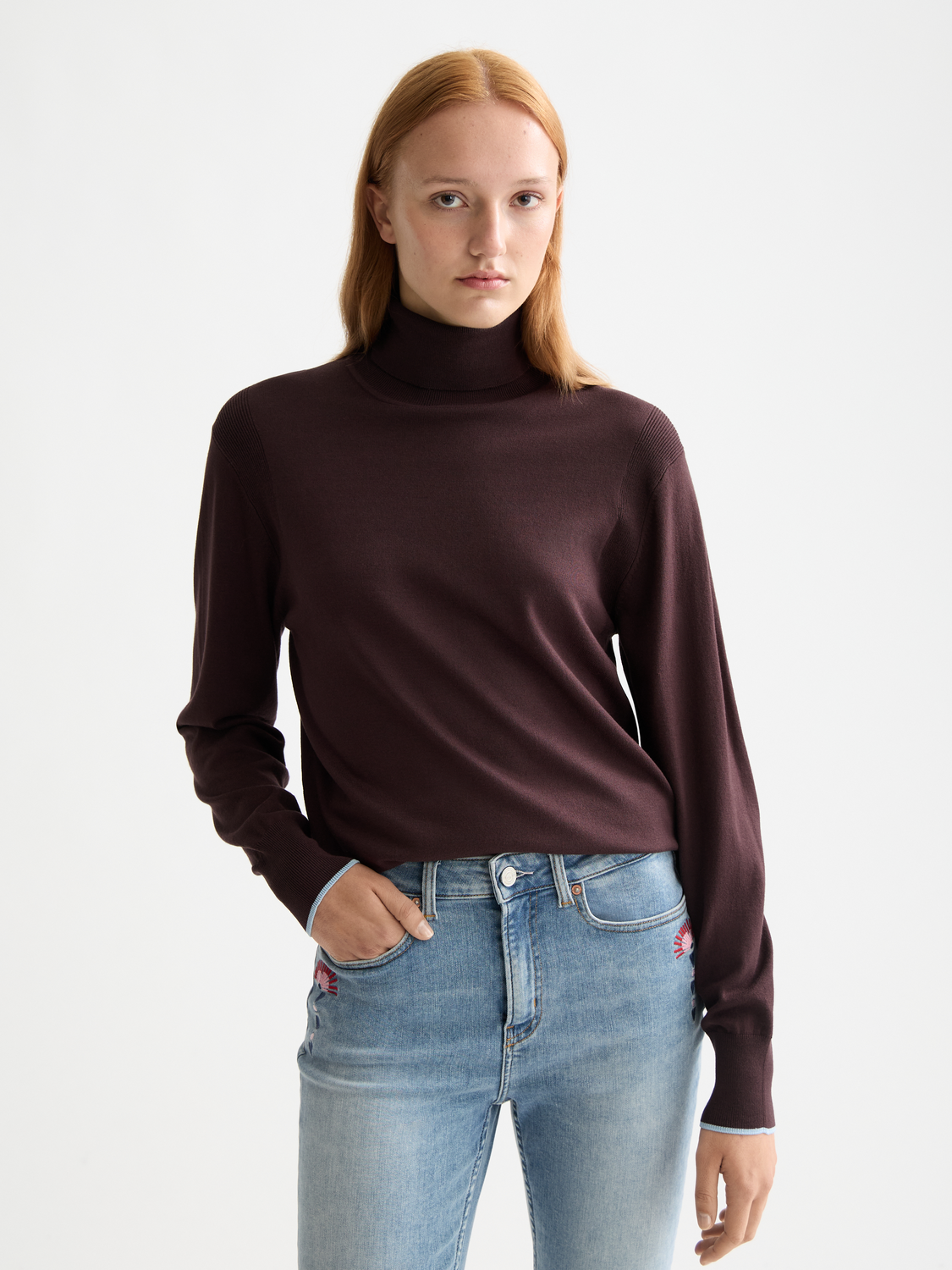 Lavender סוודר עם צווארון לנשים SCOTCH & SODA