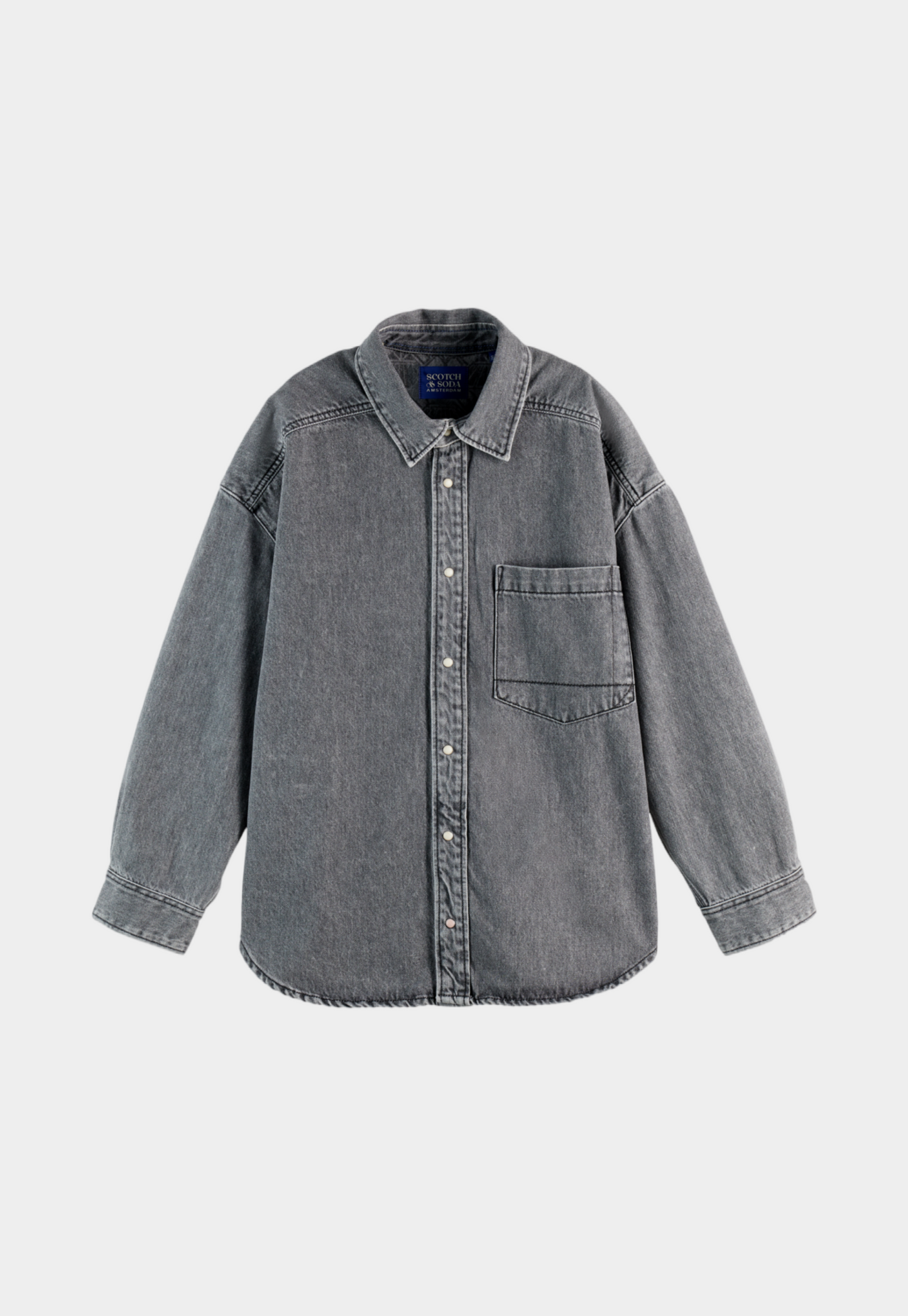 Dim Gray חולצת ג'ינס ארוכה לנשים Black Spark SCOTCH & SODA