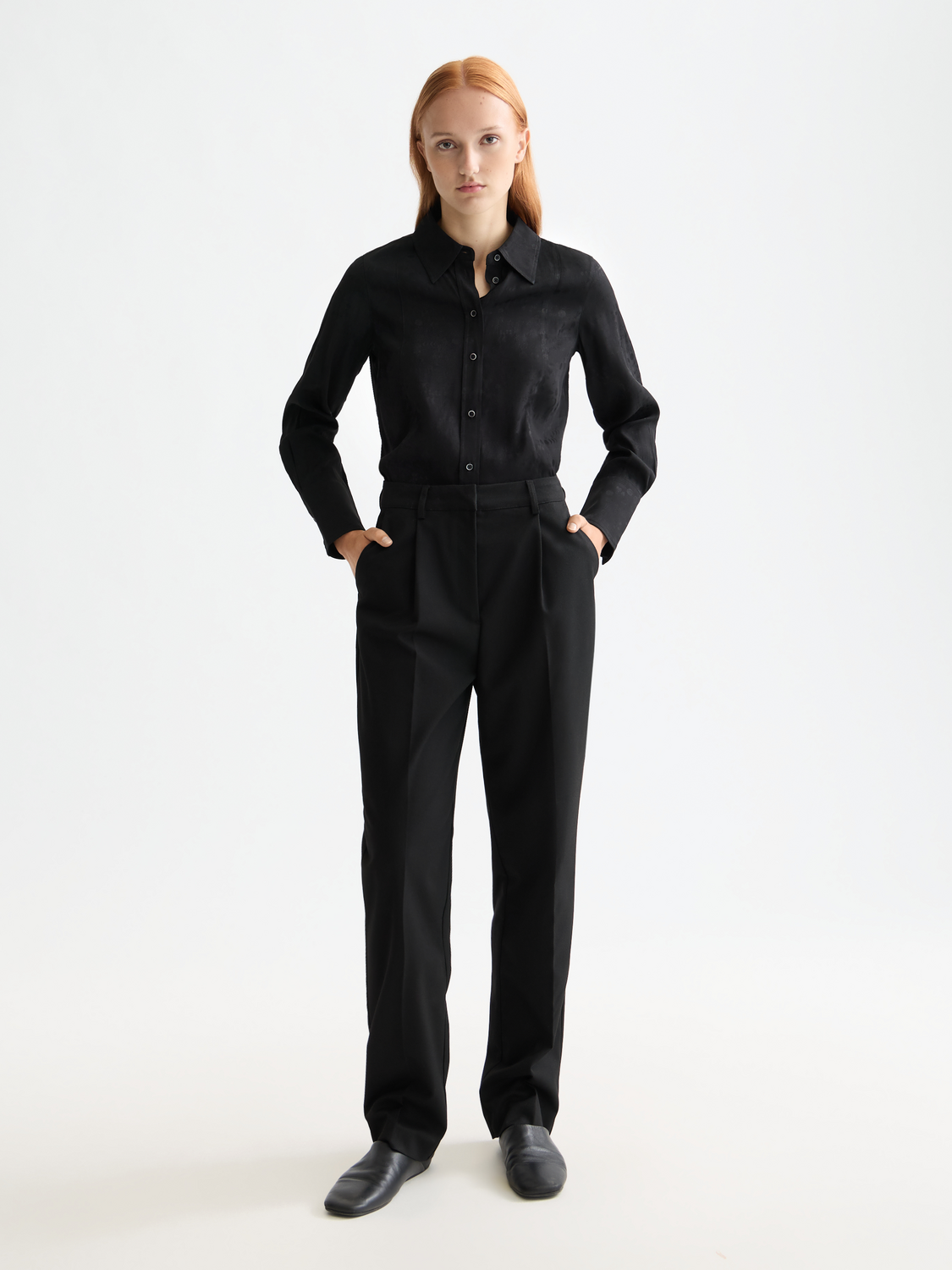 Black חולצה ארוכה מכופתרת לנשים Jacquard SCOTCH & SODA