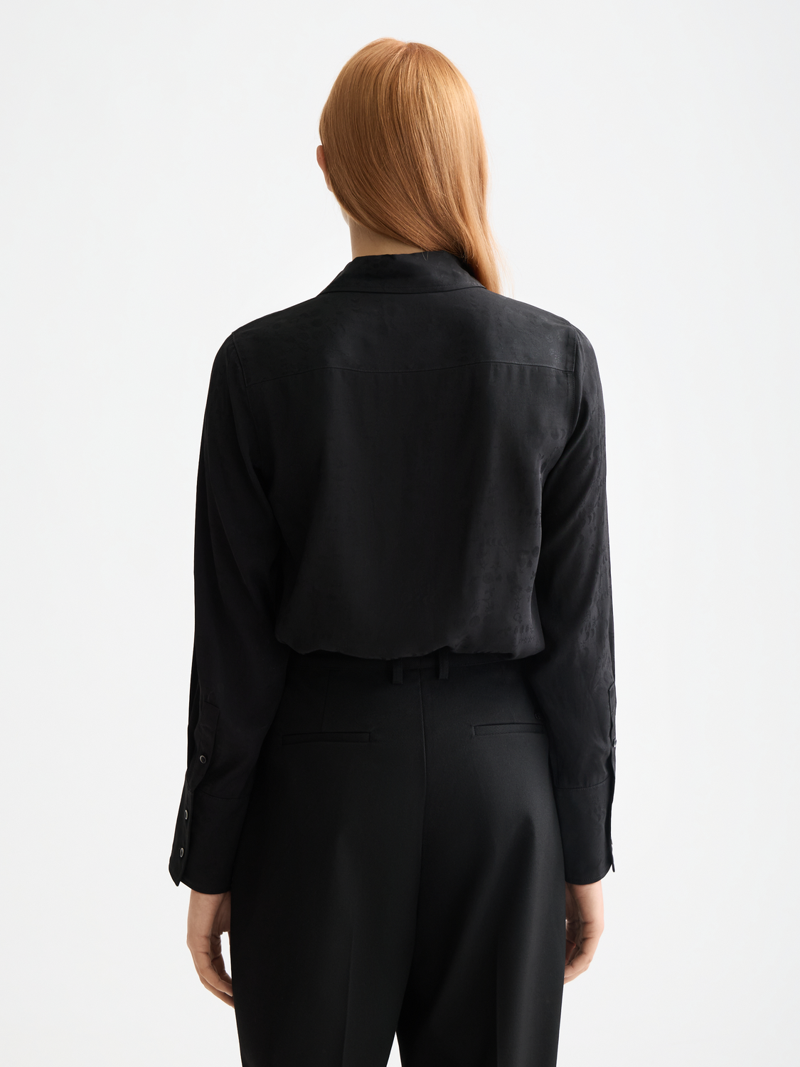 White Smoke חולצה ארוכה מכופתרת לנשים Jacquard SCOTCH & SODA