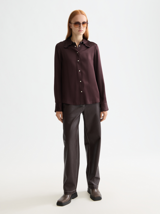 White Smoke חולצה מכופתרת ארוכה לנשים SCOTCH & SODA