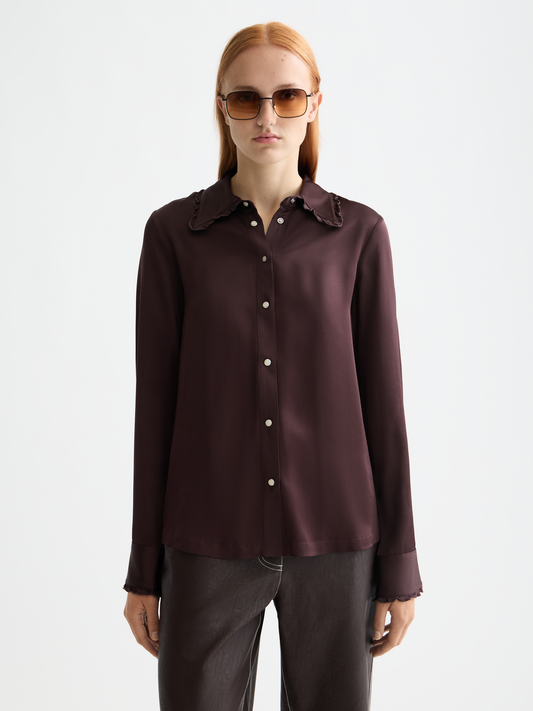 White Smoke חולצה מכופתרת ארוכה לנשים SCOTCH & SODA