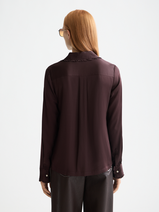 White Smoke חולצה מכופתרת ארוכה לנשים SCOTCH & SODA