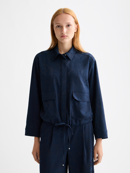 White Smoke חולצה ארוכה לנשים Utility SCOTCH & SODA