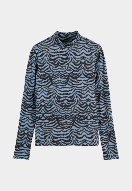 Dark Slate Gray סריג עם צווארון לנשים SCOTCH & SODA