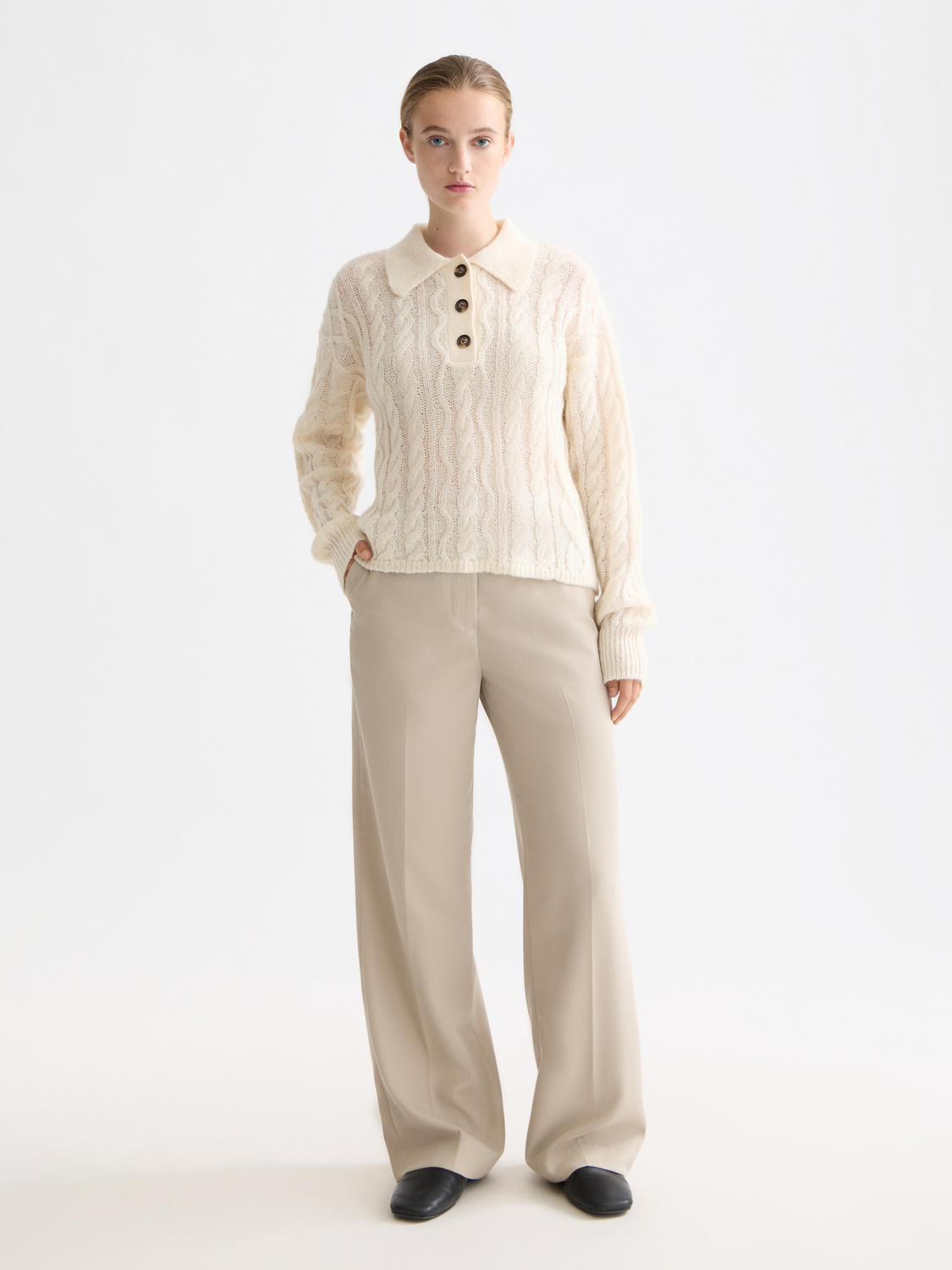 Beige סוודר פולו לנשים SCOTCH & SODA