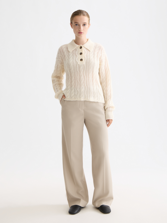 Beige סוודר פולו לנשים SCOTCH & SODA