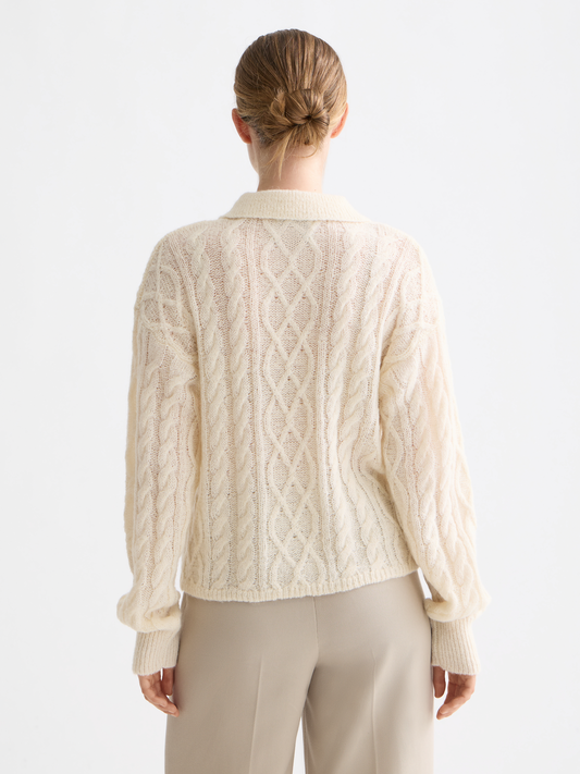 Beige סוודר פולו לנשים SCOTCH & SODA