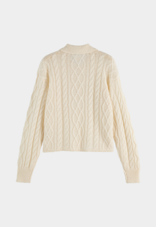 Beige סוודר פולו לנשים SCOTCH & SODA