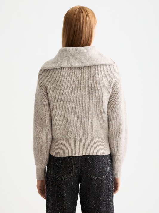 Dark Slate Gray סוודר חצי רוכסן לנשים SCOTCH & SODA