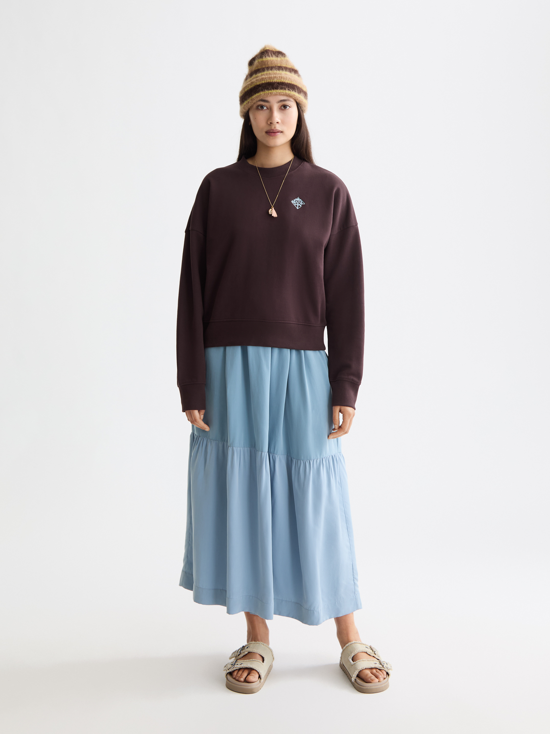 White Smoke סווטשירט עם לוגו לנשים SCOTCH & SODA