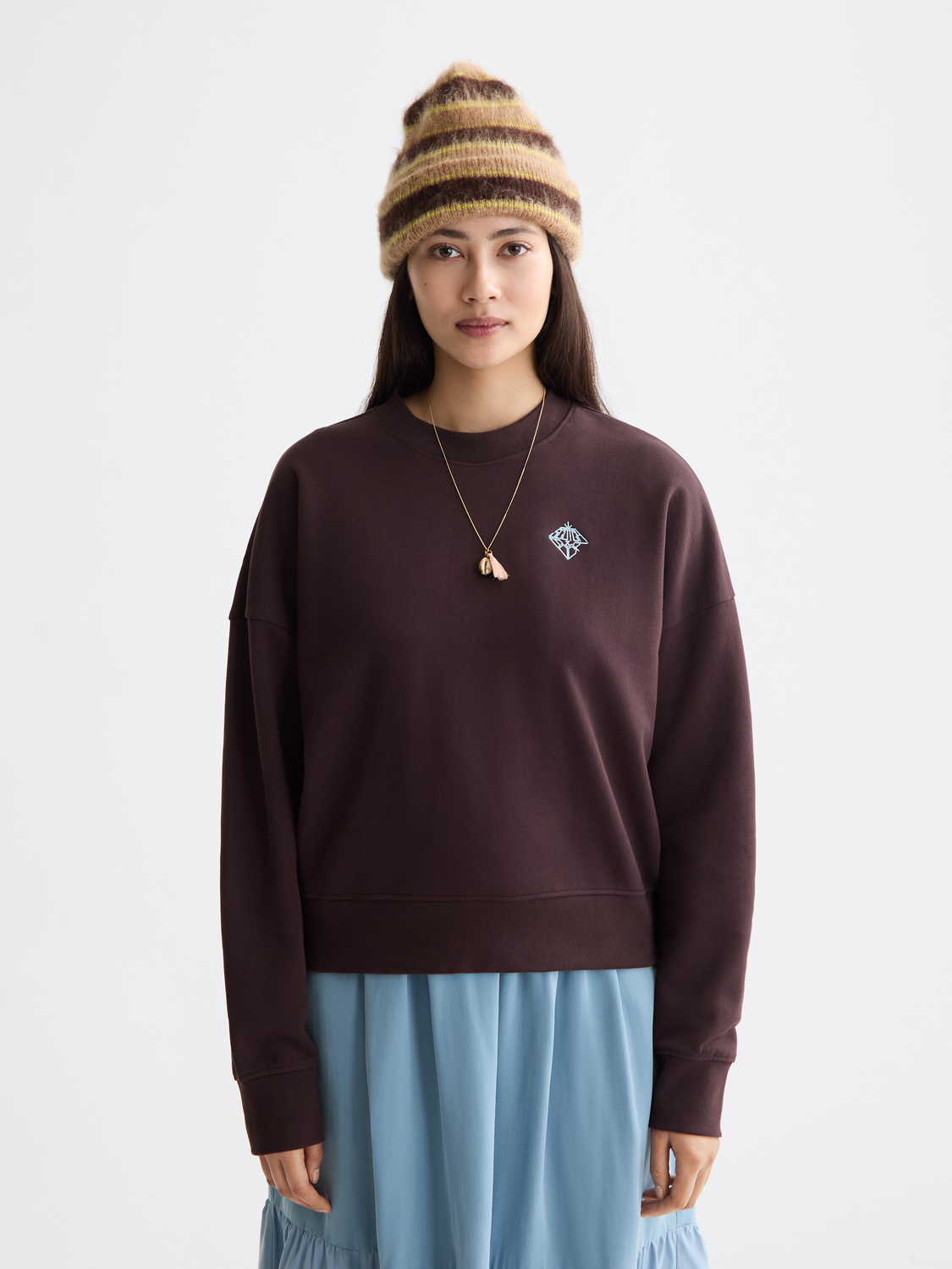 Lavender סווטשירט עם לוגו לנשים SCOTCH & SODA