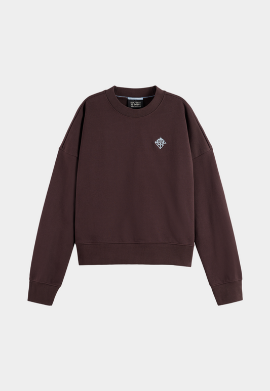 Lavender סווטשירט עם לוגו לנשים SCOTCH & SODA