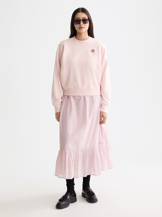 Beige סווטשירט עם לוגו לנשים SCOTCH & SODA